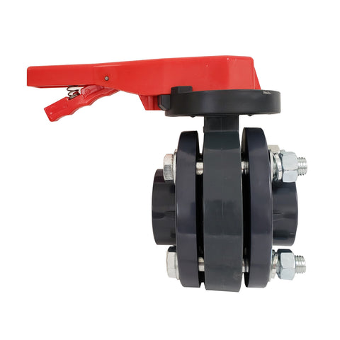 ERA Sch 80 PVC 3 Inch Butterfly Valve Kit, With Flanges and Hardware