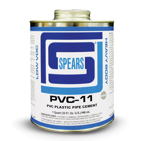 Spears PVC11G-020 Gray Heavy Body PVC Cement, 1 Pint