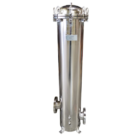 PRM 304 Stainless Steel 7 Cartridge Filter Housing, Uses 40" Cartridges, 3 Inch Flange In/Out