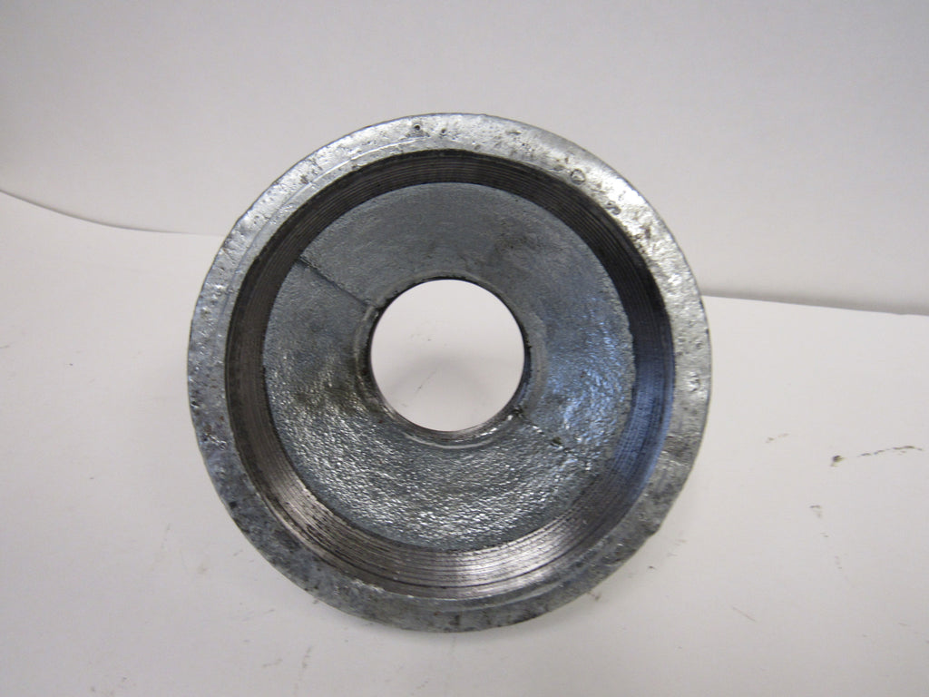 Galvanized Bell Reducing Coupling, 2 Inch X 1 Inch NPT Thread