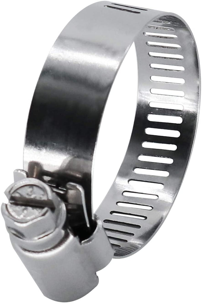 25-38 MM Worm Gear Hose Clamp, 304 Stainless Steel (63/64" to 1-1/2")