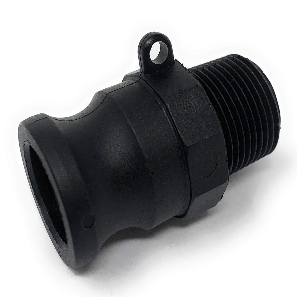 F075 Polypropylene Cam & Groove Fitting, 3/4 Inch Male Camlock Coupler X Male NPT Thread