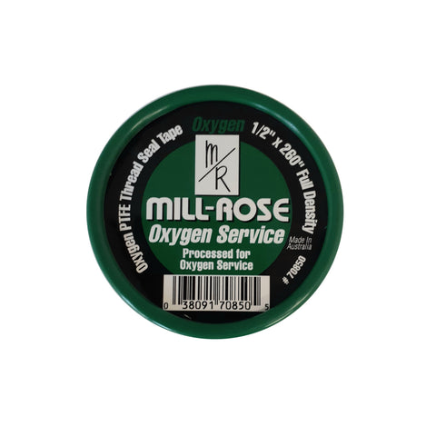 Mill-Rose 70850 Oxy-Clutch 1/2" x 260" Green Oxygen PTFE Thread Seal Tape