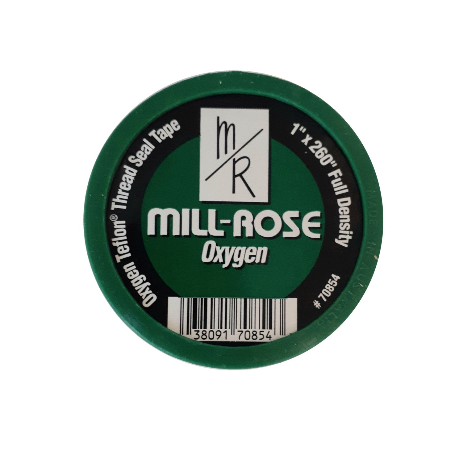 Mill-Rose 70854 Oxy-Clutch 1" x 260" Green Oxygen PTFE Thread Seal Tape