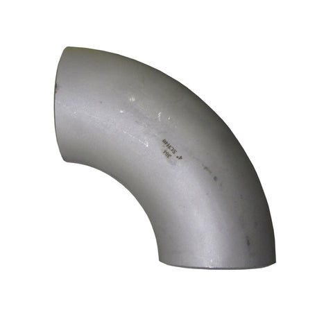 Stainless Steel 90 Degree Elbow, Weld, 304SS, Class 150 - 1-1/2 Inch