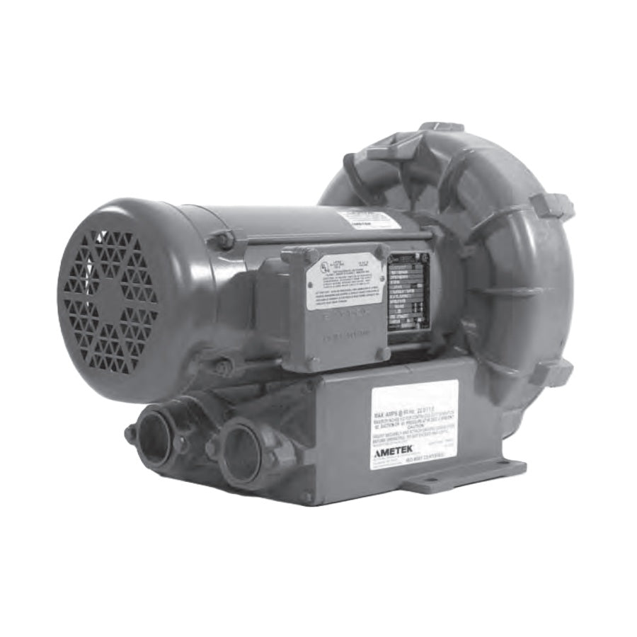 AMETEK Rotron EN505 2 HP Regenerative Blower with Explosion Proof Motor