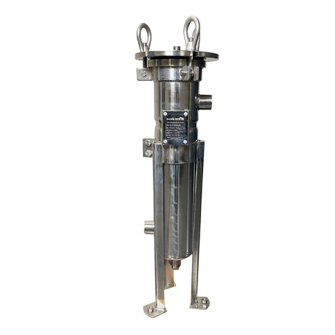 PRM #4 304 Stainless Steel Bag Filter Housing, NPT Inlet, Side and Bottom Dual Port Outlet-150 PSI