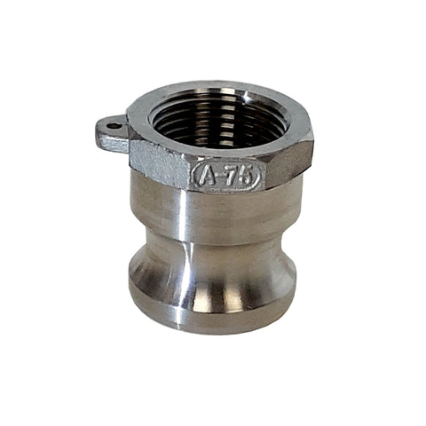 Stainless Steel Cam & Groove Fitting A075 Male Camlock X Female NPT Thread, 3/4 Inch