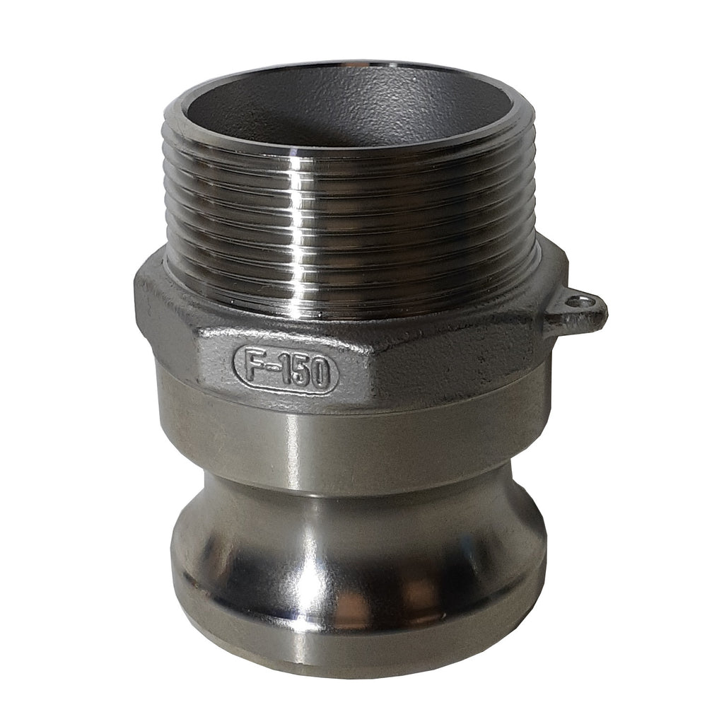 Stainless Steel Cam & Groove F125 Fitting, 1-1/4 Inch Male Camlock X Male NPT Thread