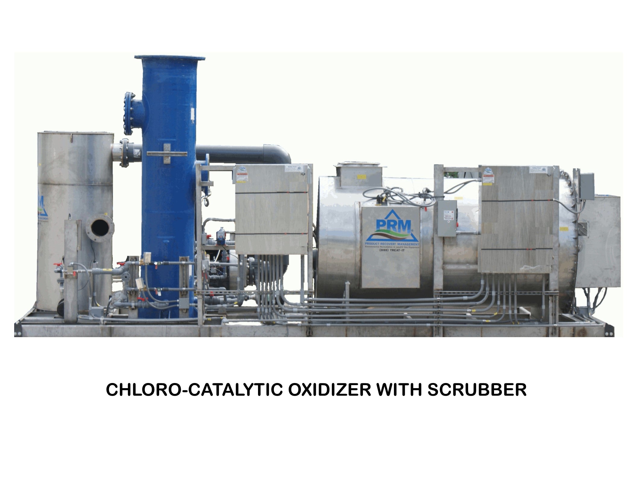 SVE System with Air Sparge, VP3000 Carbon Vessels, 750 CFM Chlorinated  Catalytic Thermal Oxidizer