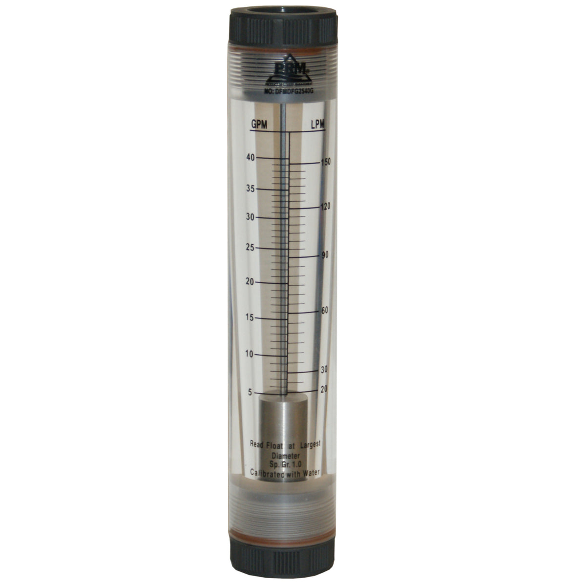 Rotameter Flowmax PRM FMDFG2540G 5-40 GPM Water Rotameter Flow Meter