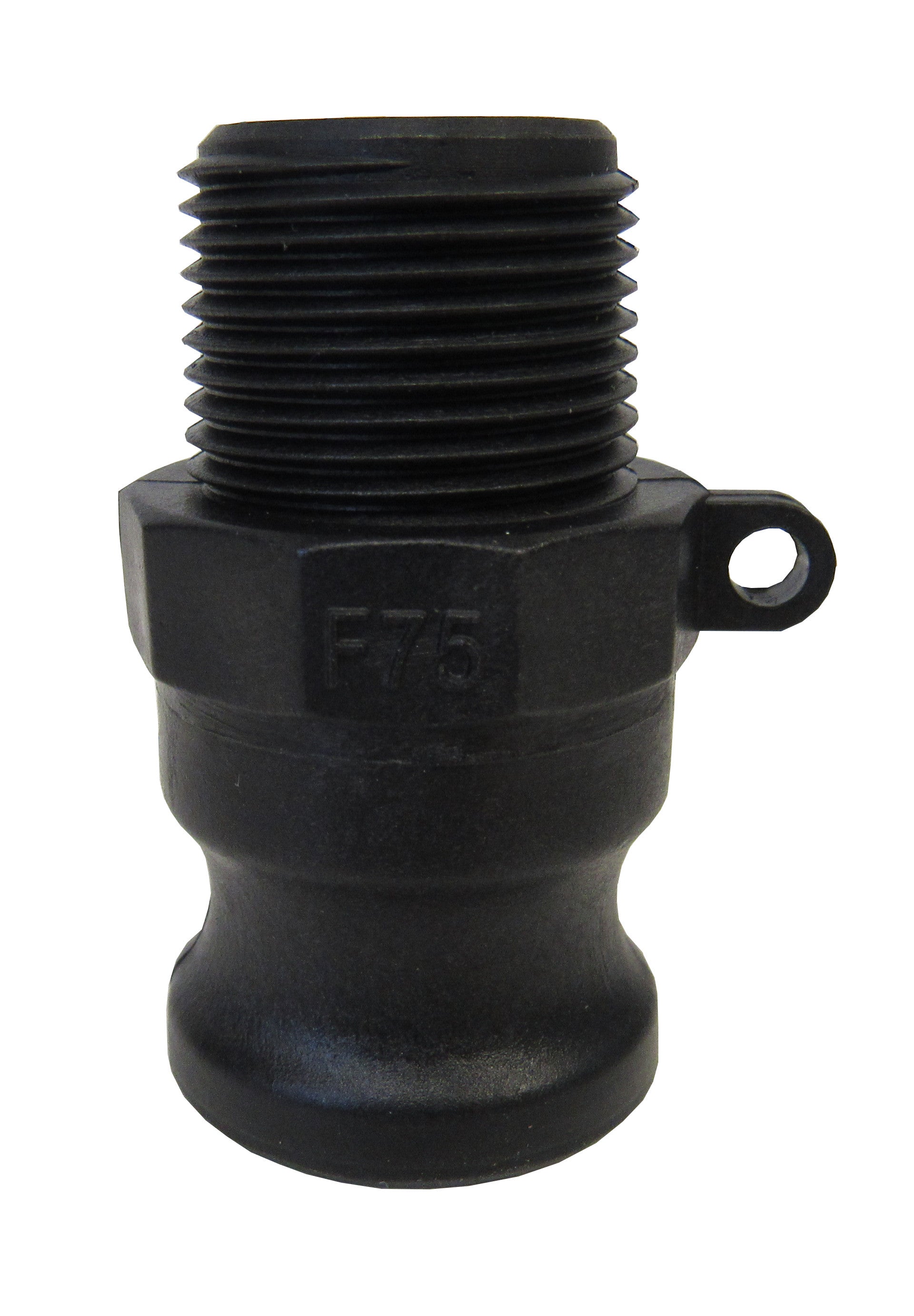 F075 Polypropylene Cam & Groove Fitting, 3/4 Inch Male Camlock Coupler X Male NPT Thread