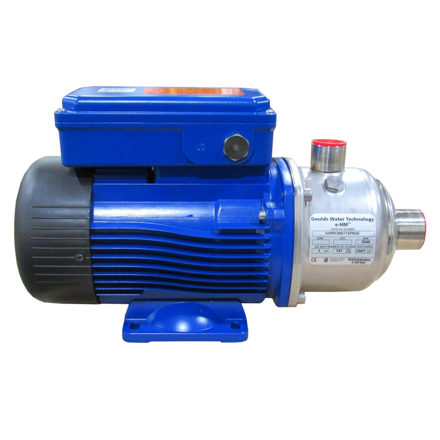 Goulds 1HP Horizontal Multi Stage Centrifugal Pump - 5HM03N07T6PBQE