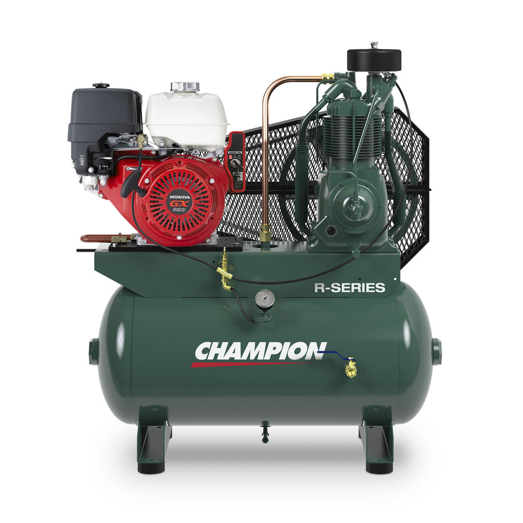 Champion HGR7-3H Engine Driven Reciprocating Air Compressor, 13HP Honda Gas Engine, 30 Gallon Tank, 23.2 CFM@175 PSIG