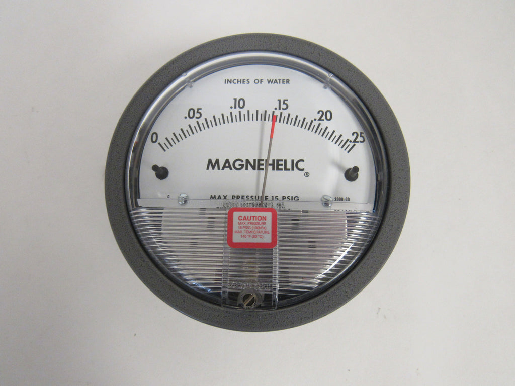 Dwyer 2000-00 Magnehelic® Differential Pressure Gauge - 0-0.25 Inches Of Water