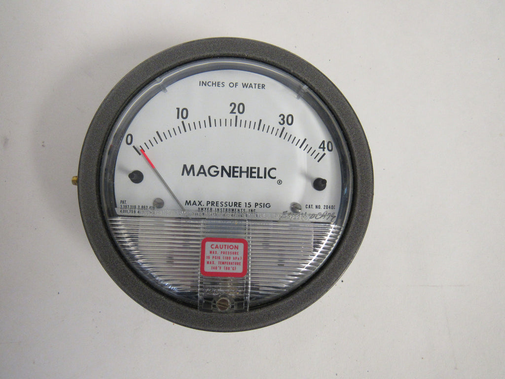 Dwyer 2040 Magnehelic® Differential Pressure Gauge - 0-40 Inches Of Water