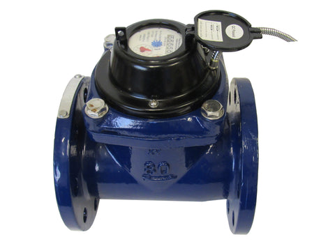 PRM Woltmann Helix Style 4 Inch Flanged Totalizing Water Meter with Pulse Output