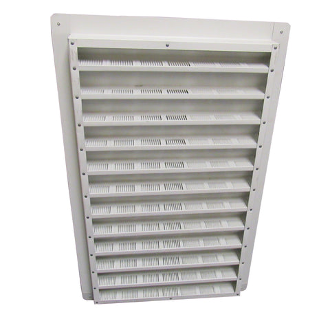 Air Vent, 14 Inch X 24 Inch White Aluminum Rectangle Gable Vent 