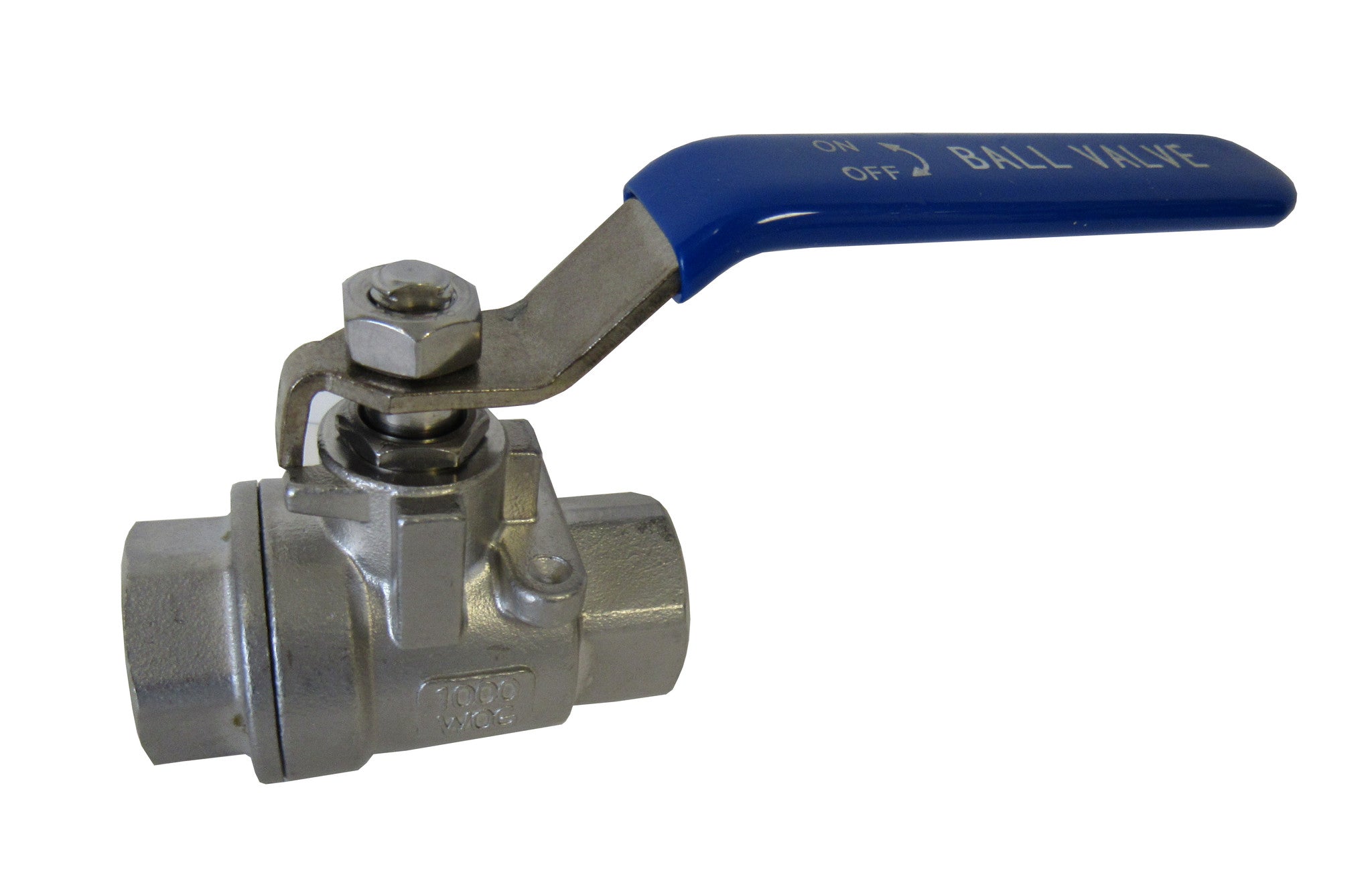 TJ Valve 2 Piece 304 Stainless Steel Full Port Valve, 1/2 Inch NPT
