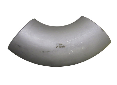 Stainless Steel 90 Degree Elbow, Weld, 304SS, Class 150 - 1-1/2 Inch