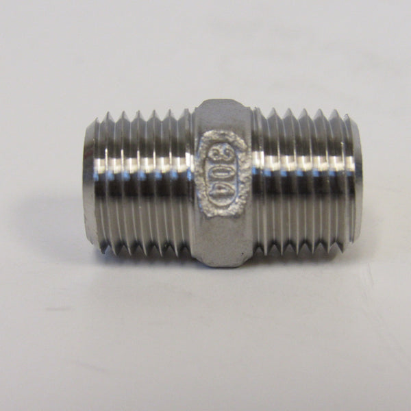 1/4 Inch 304 Stainless Steel Hex Nipple (NPT Threaded Fittings)