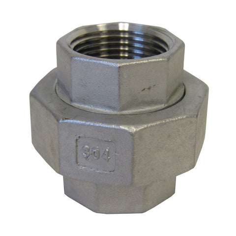 Stainless Steel Union, 304SS, Class 150 - 1/4 Inch NPT