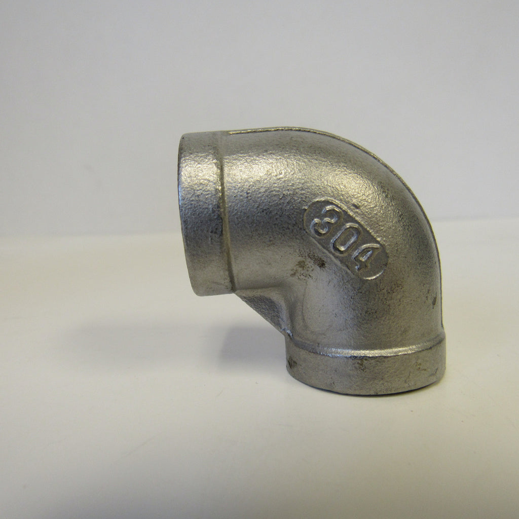 304 Stainless Steel 90 Degree Elbow, Class 150, 2 Inch NPT Thread