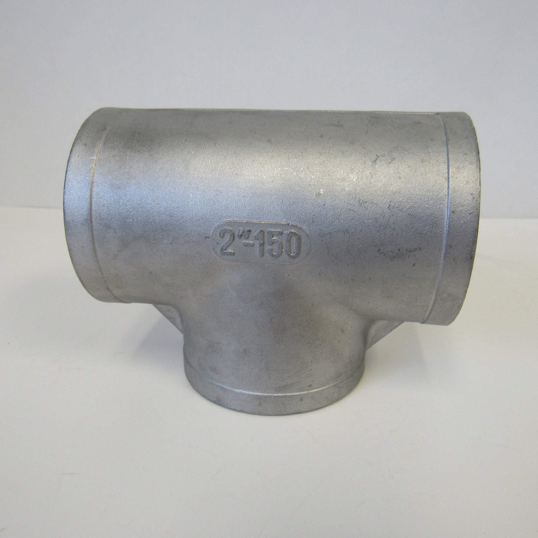 304 Stainless Steel Straight Tee, Class 150, 1-1/4 Inch NPT Thread