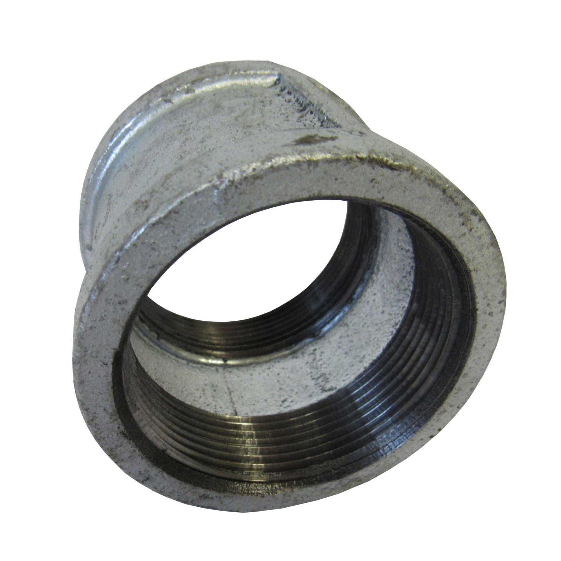 Galvanized Straight Coupling, 2 Inch NPT Thread