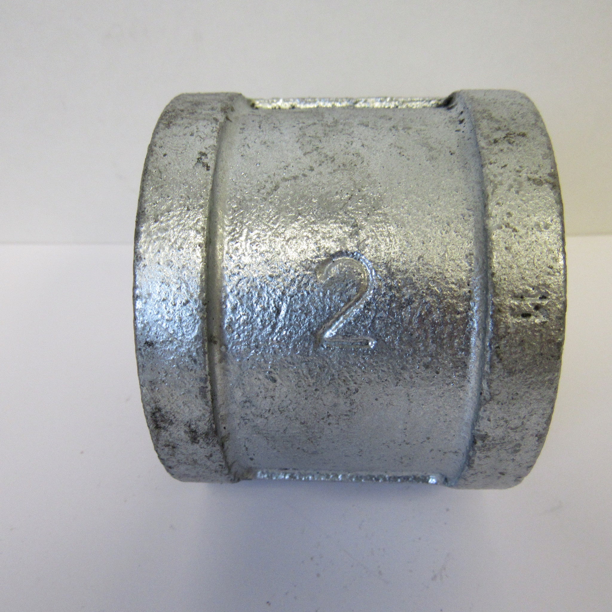 Galvanized Straight Coupling, 2 Inch NPT Thread