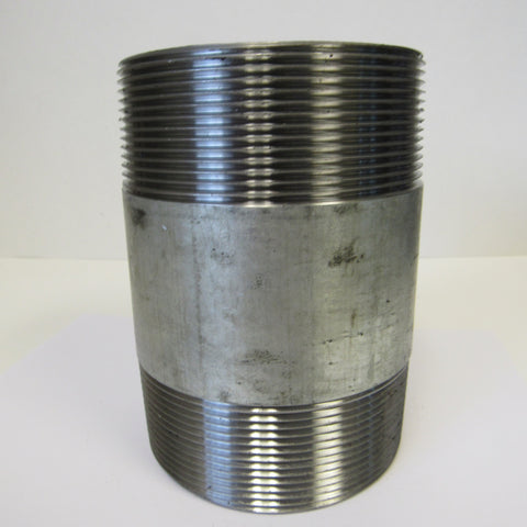 Galvanized Pipe Nipple, 3 Inch x 6 Inch