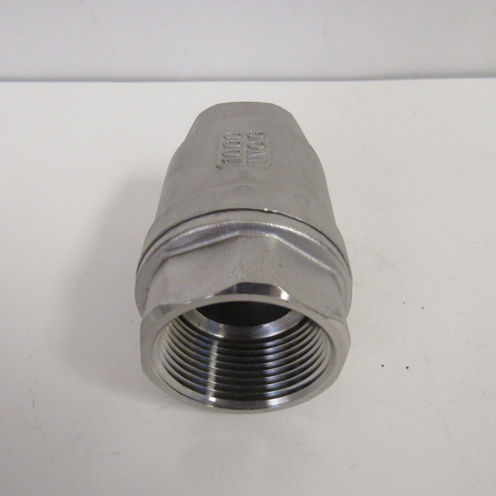 2 Inch NPT 304 Stainless Steel Spring Check Valve, 1000 WOG