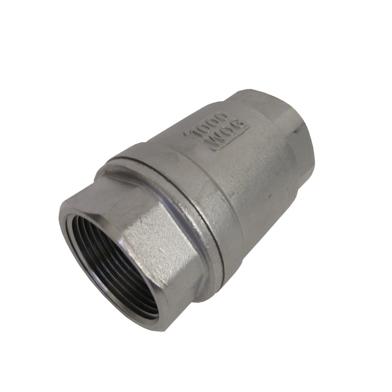 1 Inch NPT 304 Stainless Steel Spring Check Valve, 1000 WOG