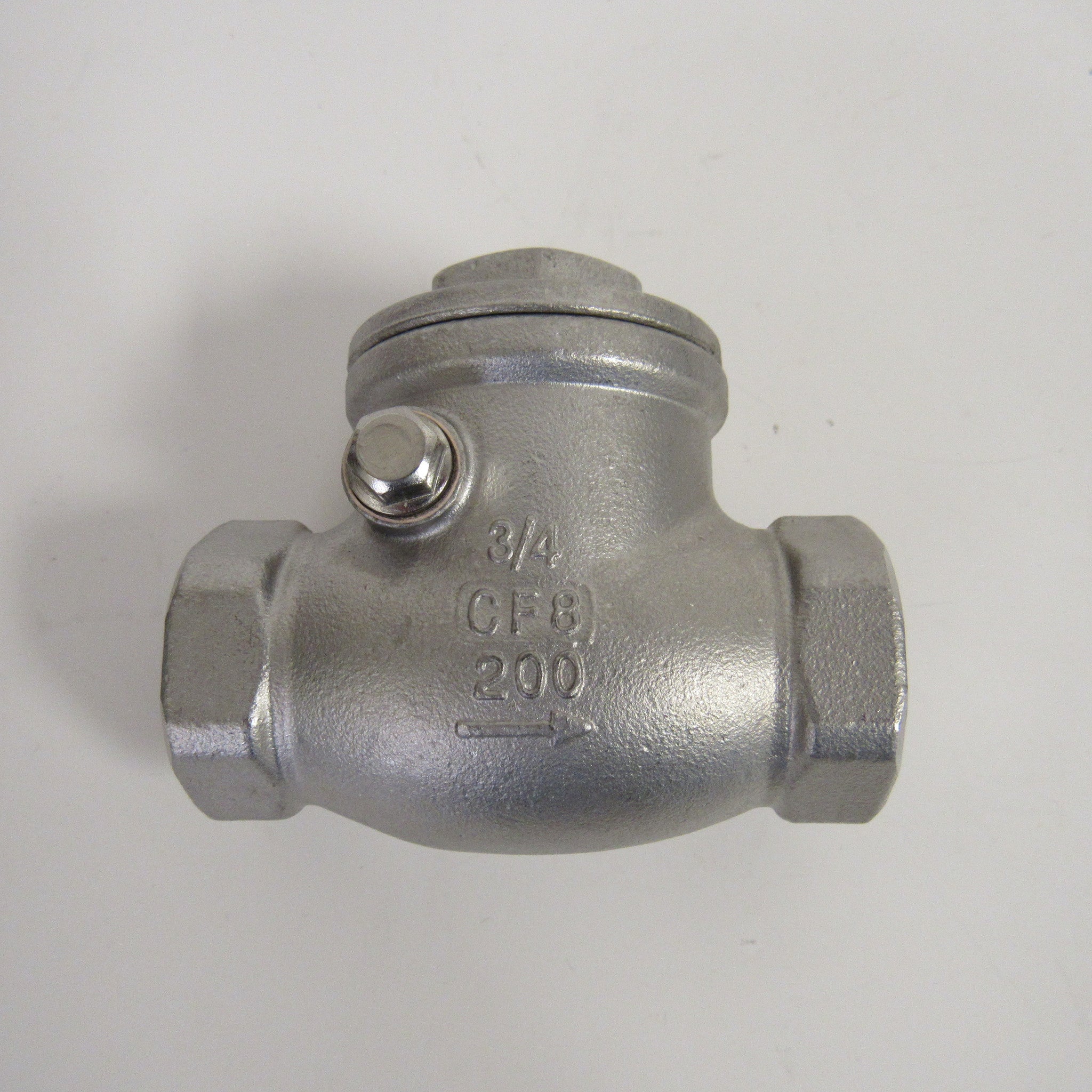 Horizontal Swing Check Valve, 1 Inch NPT, 304 SS, 200 PSI