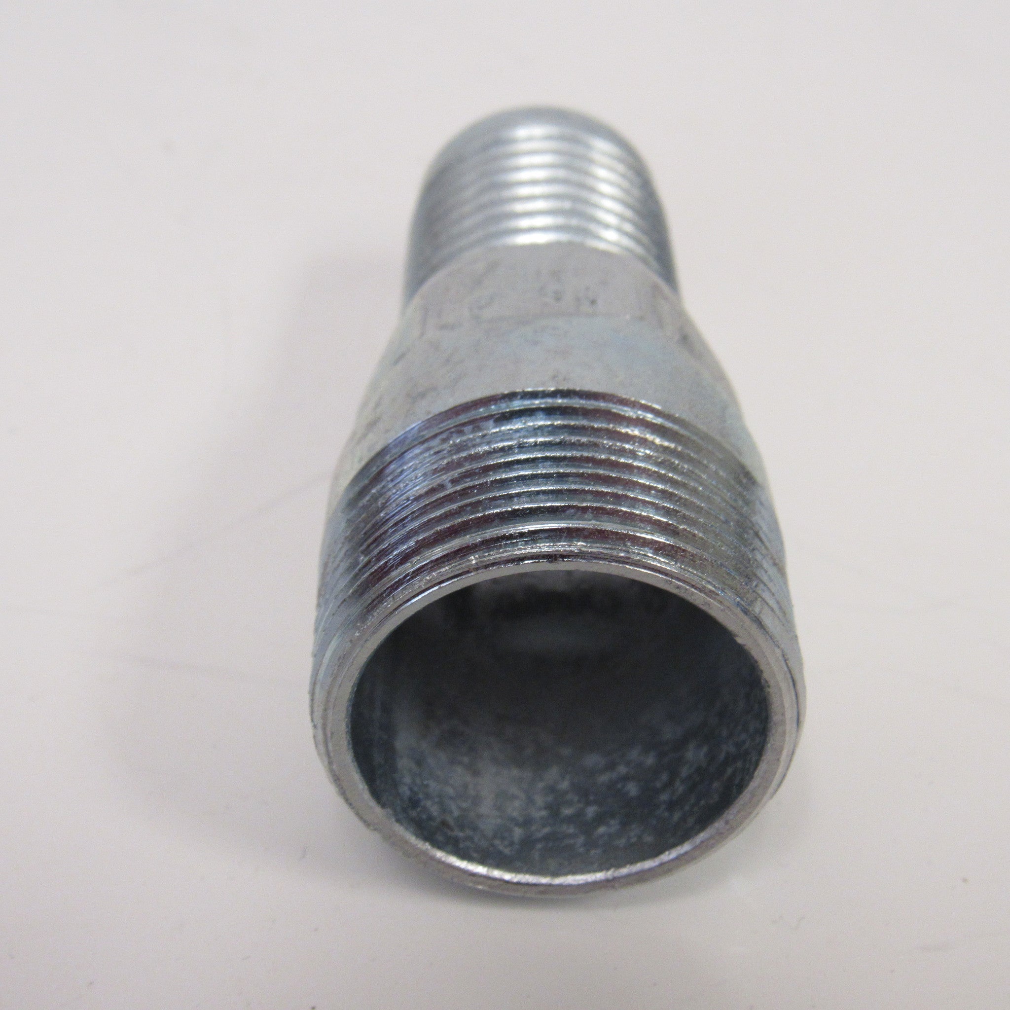 Galvanized King Nipple, 6 Inch MNPT Thread X Hose Barb