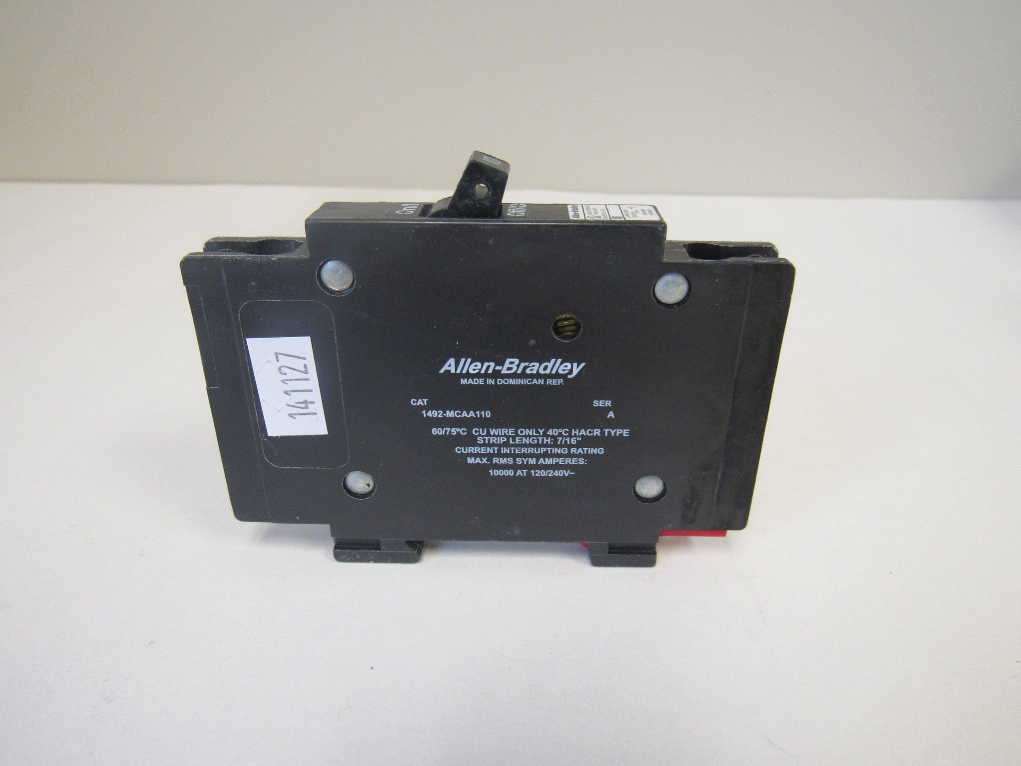 Allen Bradley 1492-MCAA110 Circuit Breaker, 1 Pole, 10 Amp