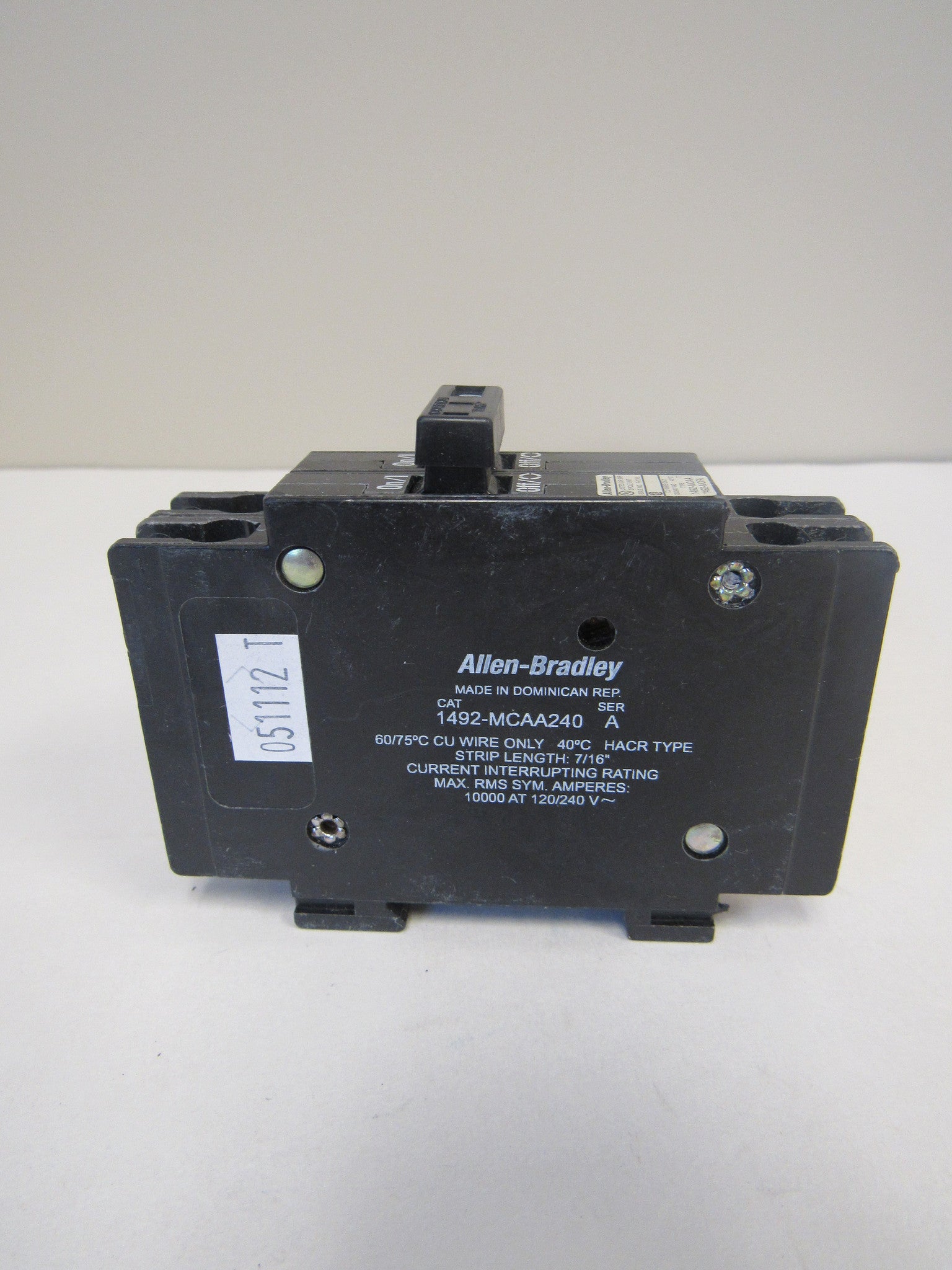 Allen Bradley 1492-MCAA210 Circuit Breaker, 2 Pole, 10 Amp