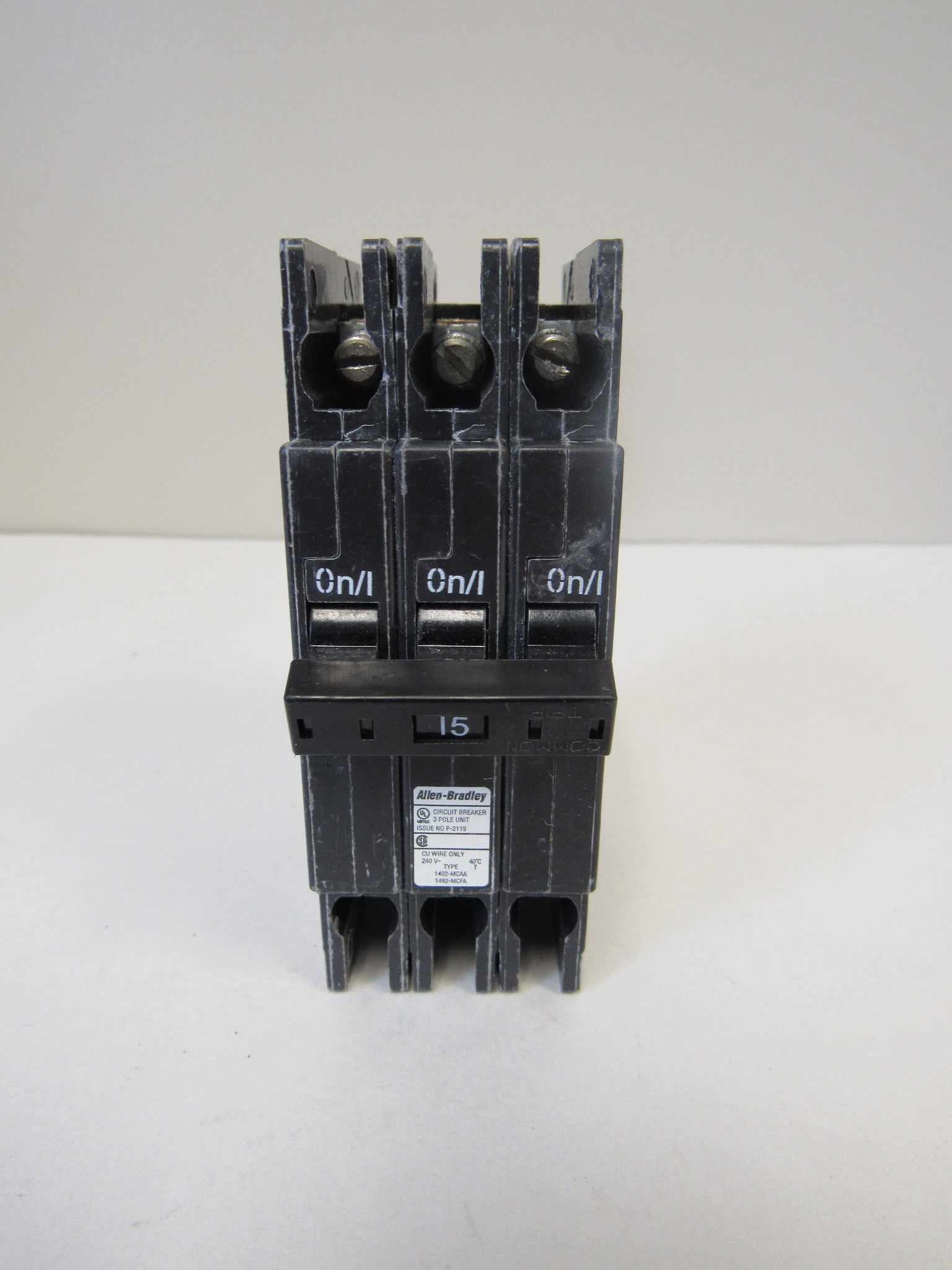 Allen Bradley 1492-MCBA350 Circuit Breaker, 3 Pole, 50 Amp