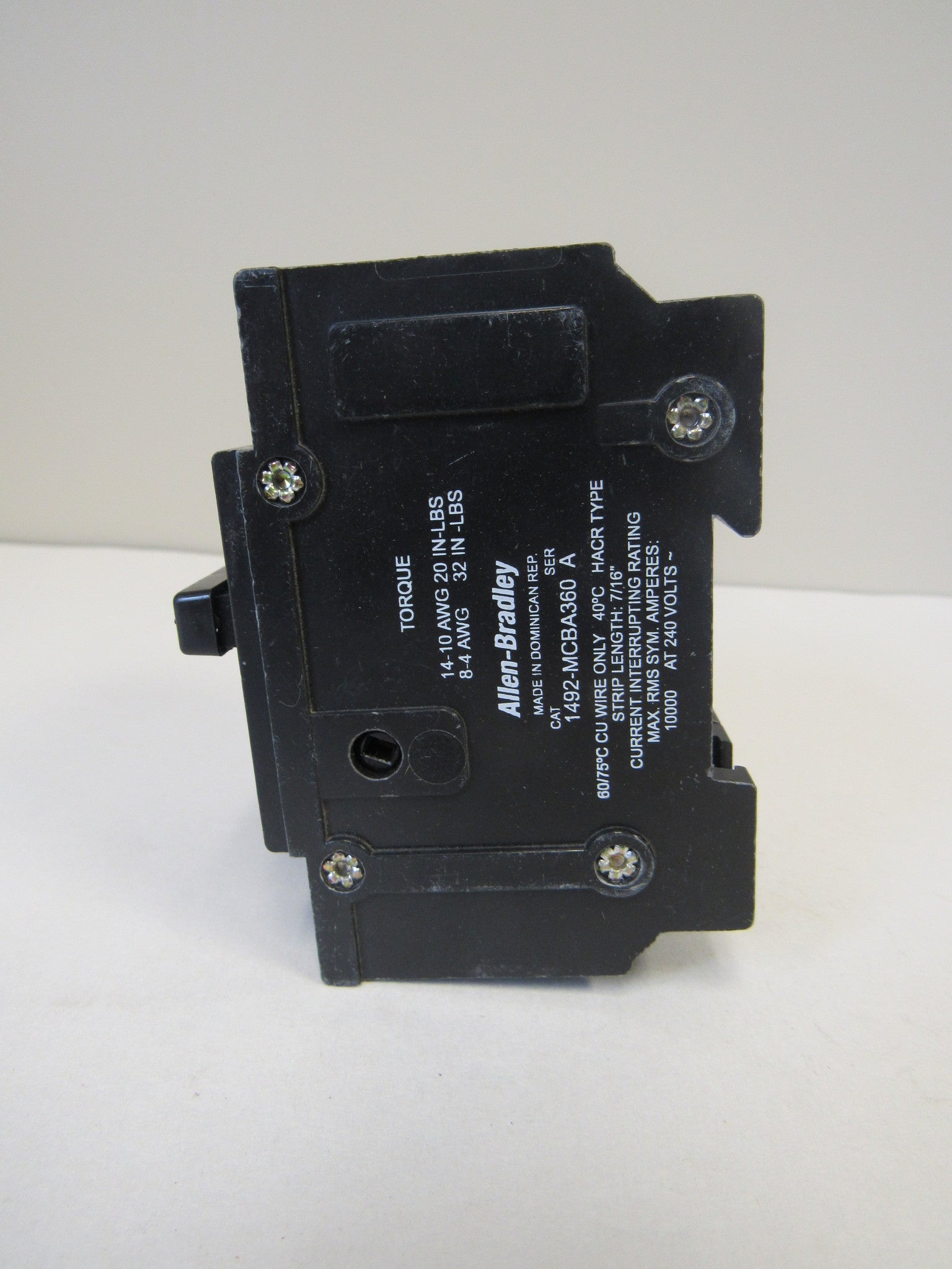 Allen Bradley 1492-MCAA340 Circuit Breaker, 3 Pole, 40 Amp