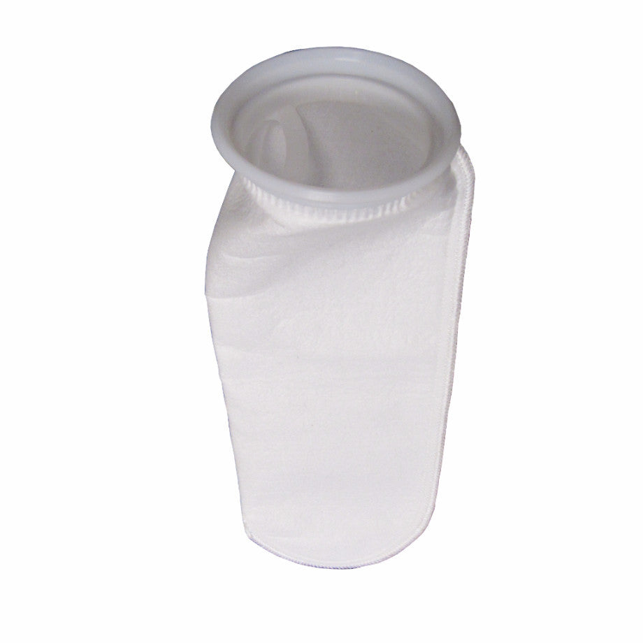 #4 Size Polyester Felt Liquid Filter Bags, Polypropylene Ring - 50 Micron 