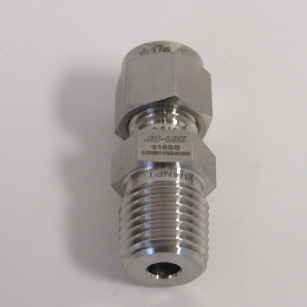 1/2 M NPT straight compression fitting for 1/2 O.D. tube - Kleinn  Automotive Accessories