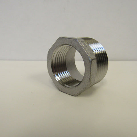 Stainless Steel Reducing Bushing, 304SS, Class 150 - 1 Inch X 3/4 Inch