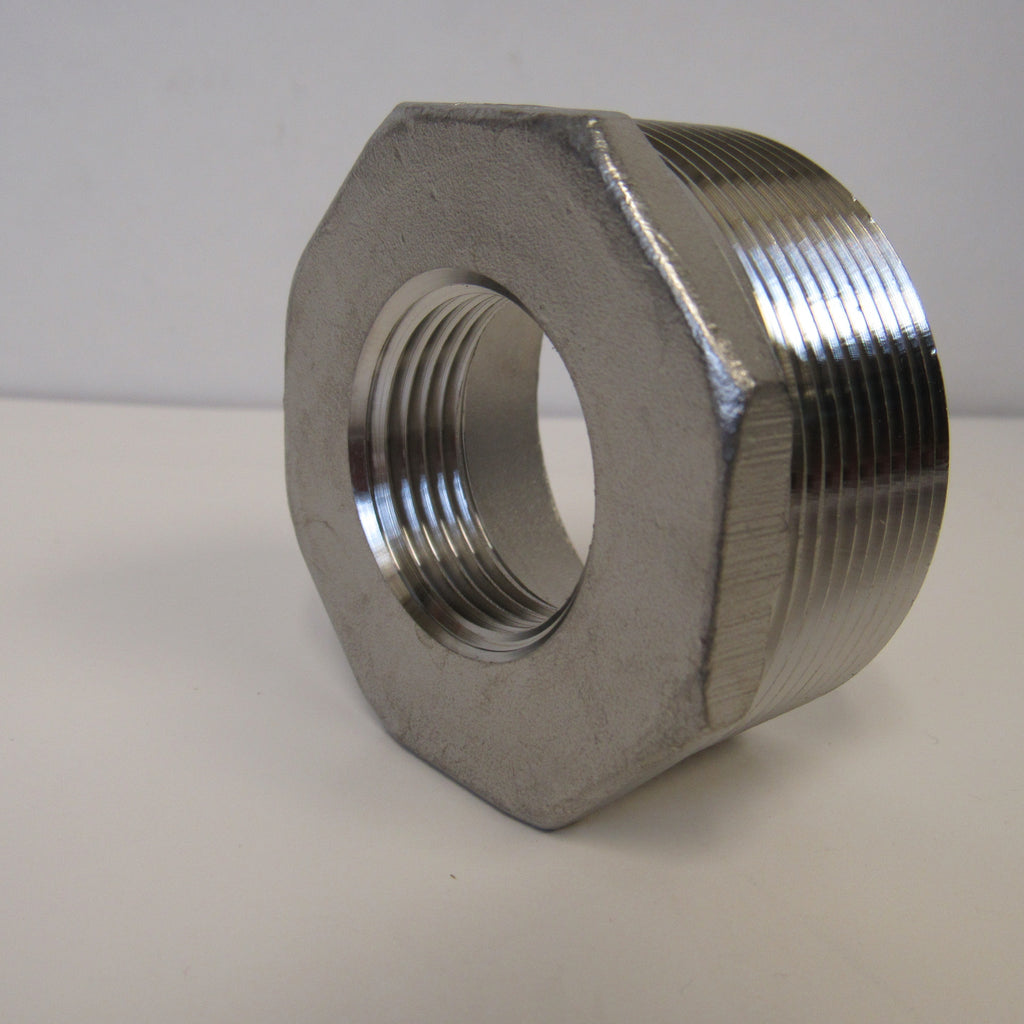 Stainless Steel Reducing Bushing, 304SS, Class 150 - 2 Inch X 1 Inch