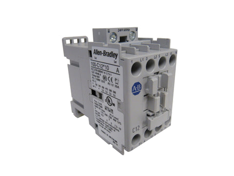 Allen-Bradley 100-C12EJ10 IEC Standard Contactor, 12 Amp, 24VDC Coil