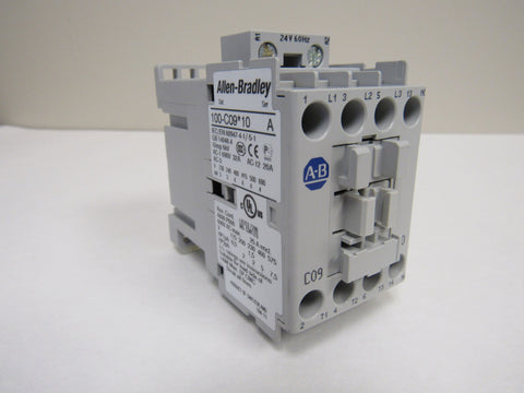 100-C09EJ10 Allen-Bradley IEC Standard Contactor, 9 AMP, 24VDC Coil