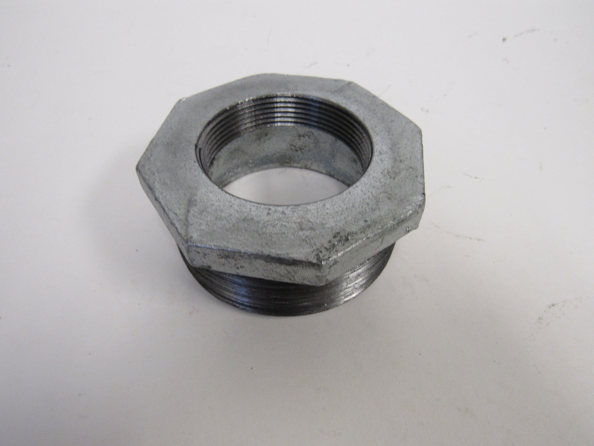 Galvanized Reducing Bushing, 1-1/2 Inch x 1-1/4 Inch NPT Thread