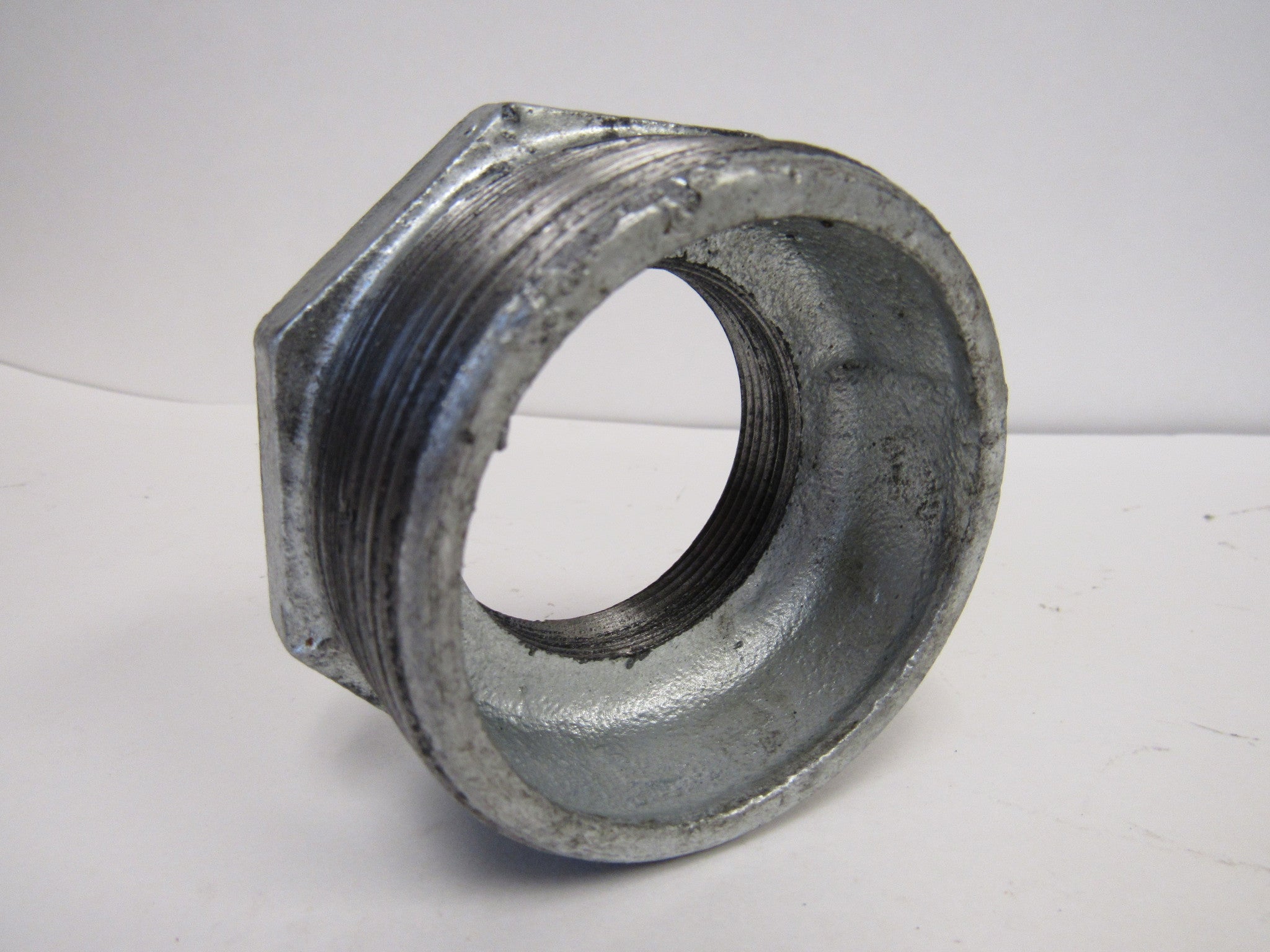 Galvanized Reducing Bushing, 1-1/2 Inch x 1-1/4 Inch NPT Thread