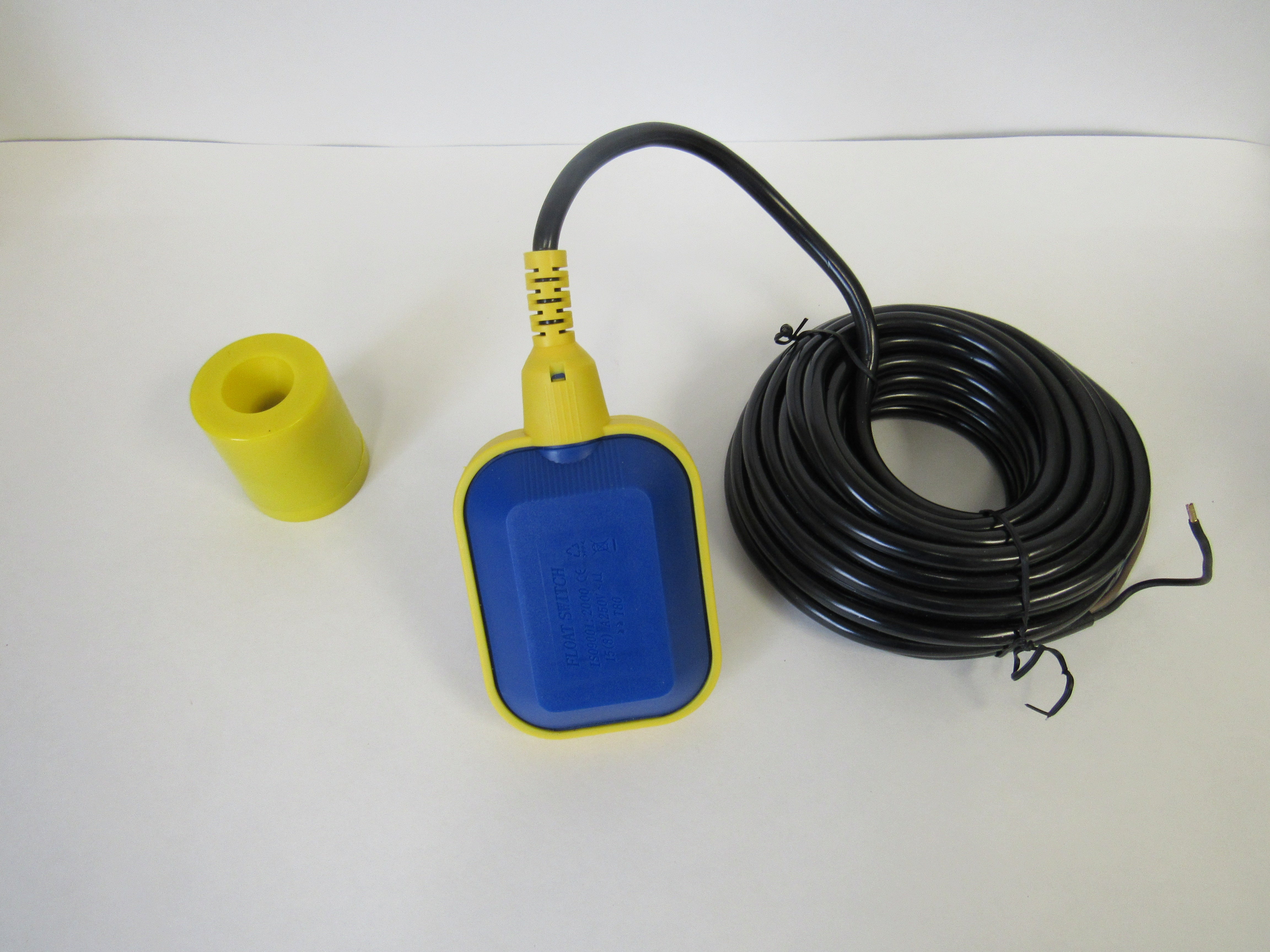 Float Level Controller Switch, 25 Ft. Cable with Weight, 125/250VAC, Normally Open