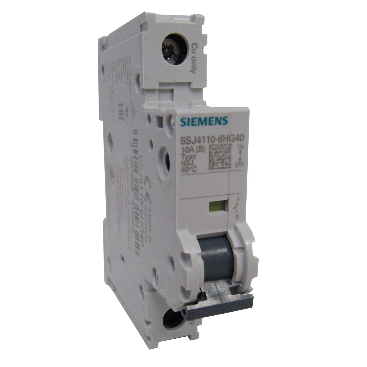 Siemens 5SJ4110-6HG40 Mini Circuit Breaker - 1 Pole - 120VAC - 10 Amp