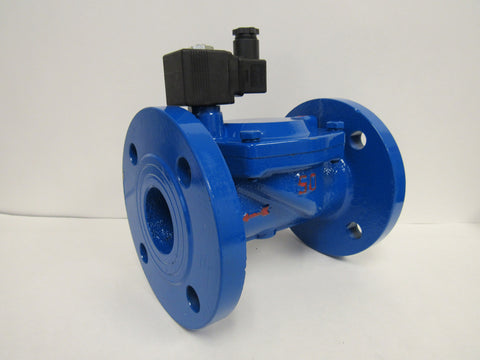 Solenoid Valves, Cast Iron, 24 VDC, Normally Closed, Flanged Connection with Viton Seals